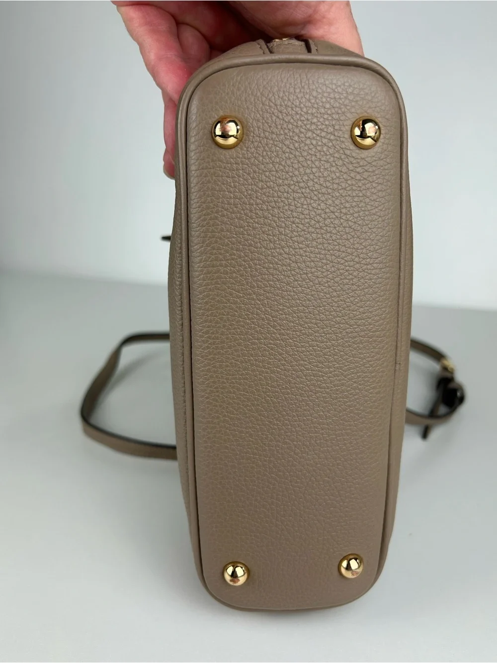 TORY BURCH MINI SWING SATCHEL CROSSBODY TAUPE